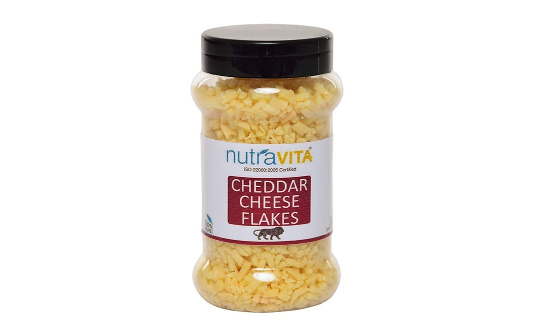 Nutravita Cheddar Cheese Flakes    Plastic Jar  125 grams
